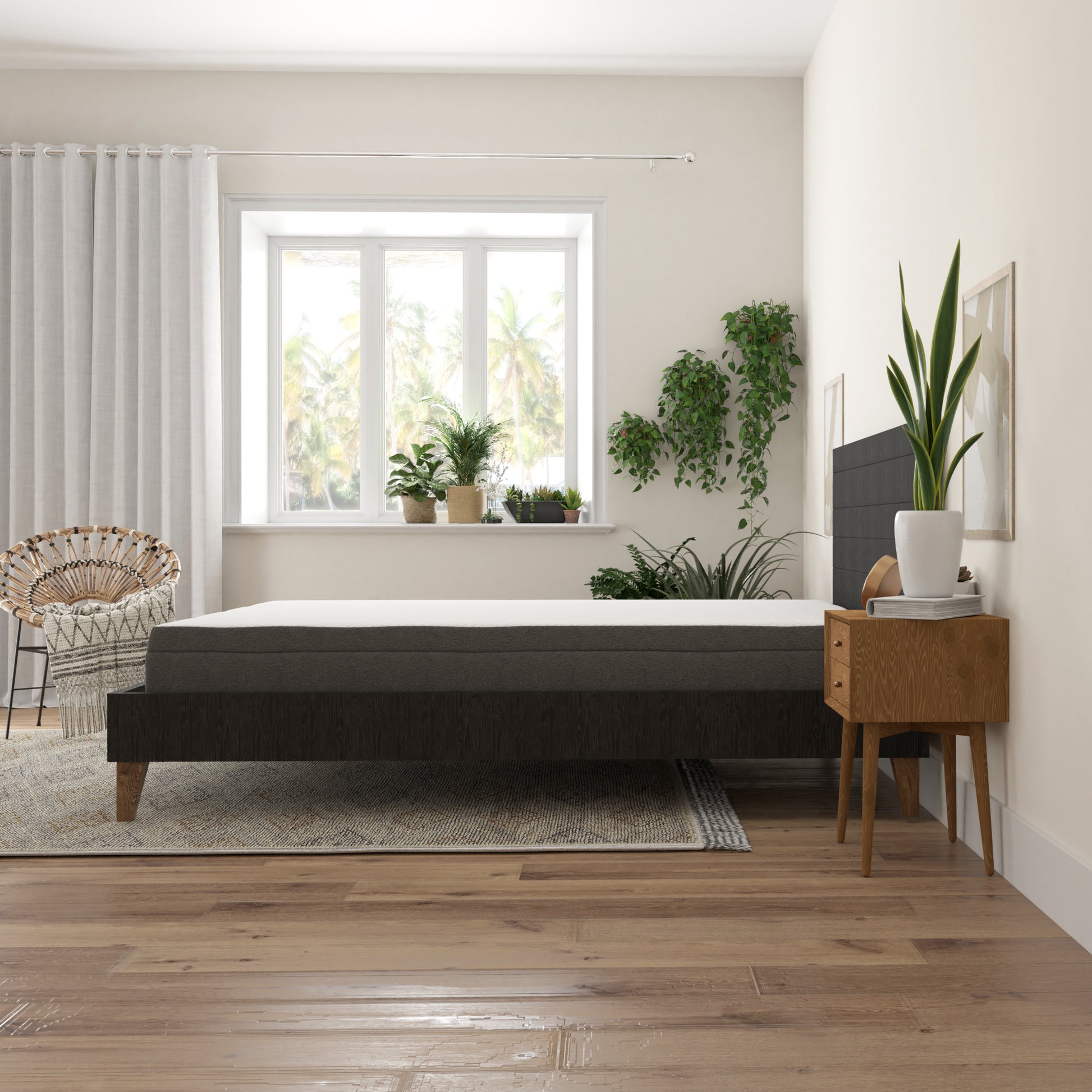 8" Daisy Firm Memory Foam Mattress With Edge Support And Air Grid Cal King White Foam California King