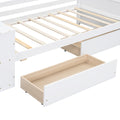 Twin Size Daybed With Shelves And Drawers, White Twin White Pine