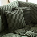 6 Seats,Oversized Sectional Sofa,L Shaped Corner Couch With Detachable Seat & Back Cushion, Corduroy Upholstery Convertible Sleeper Sofa&Couch For Living Room Green Fabric 6 Seat