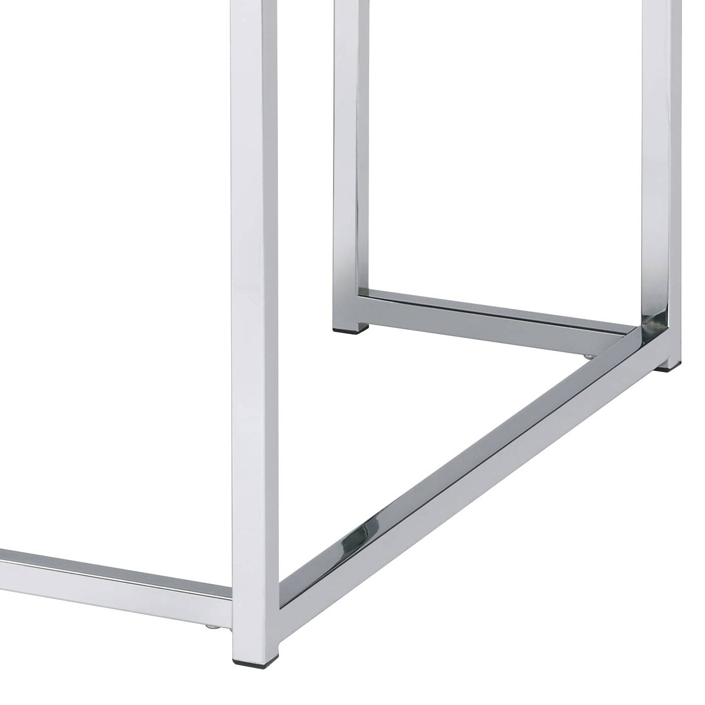 Natural Oak And Chrome Coffee Table With Metal Sled Base Oak Primary Living Space Modern Rectangular Wood Metal Sled