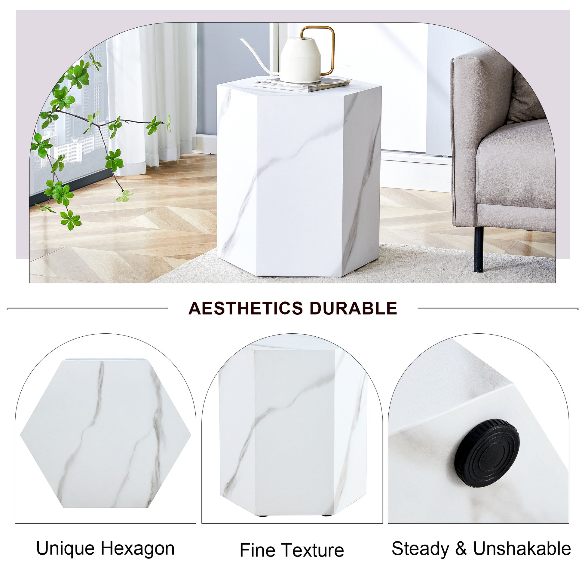 Modern Mdf Coffee Table, With Complex Texture Patterns, Style And Texture Coffee Table To Redefine Your Interior Decoration And Enhance Your Living Space, Stylish And Durable Design White Mdf