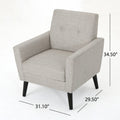 Club Chair Beige Fabric