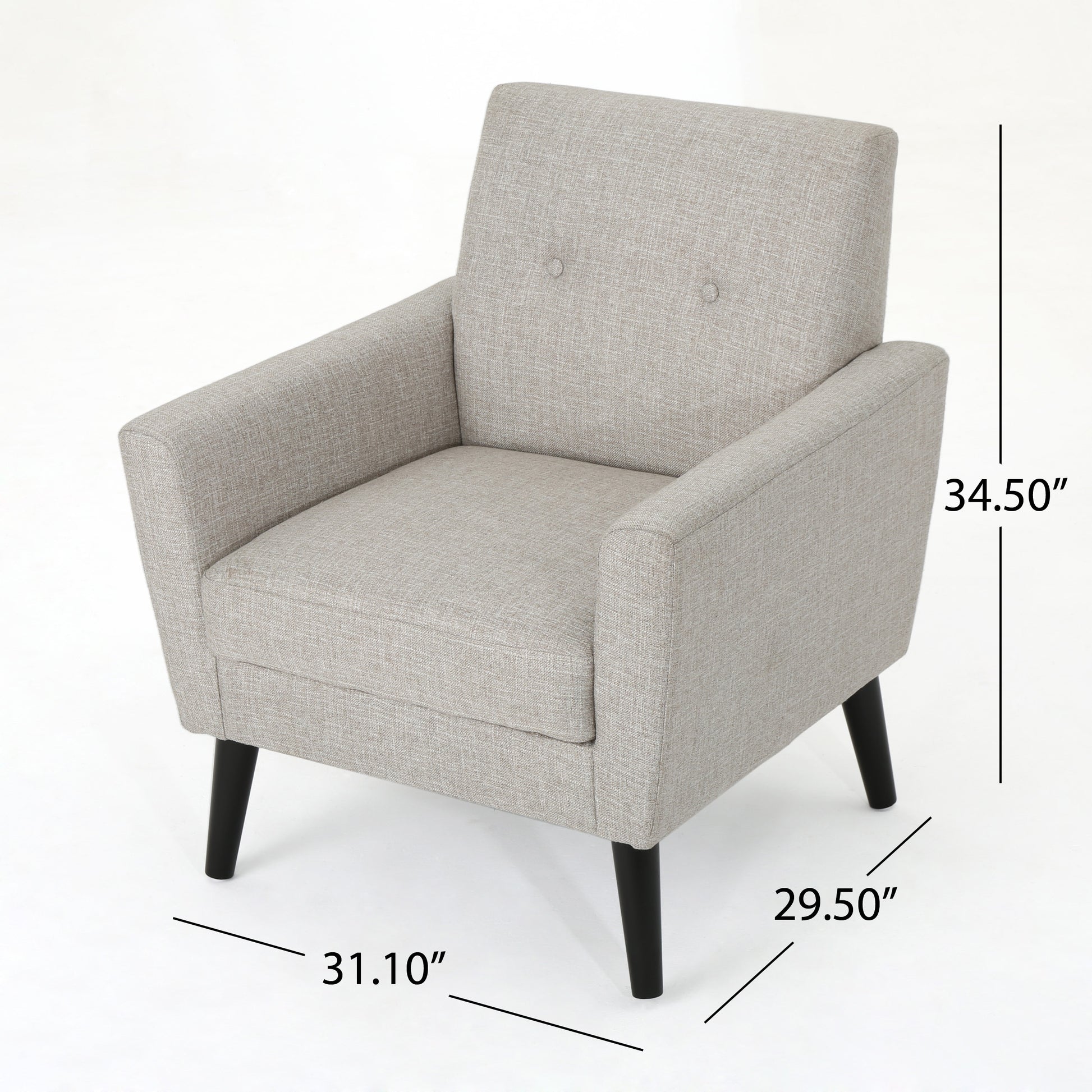 Club Chair Beige Fabric