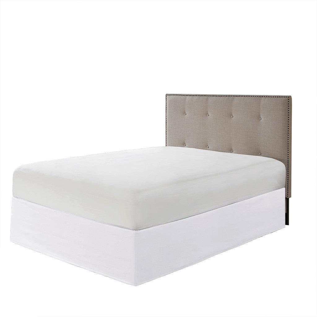 Wrap Around Adjustable Bedskirt White One Size White Microfiber