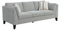 Doyle Gray Sofa Gray Foam Engineered Wood 3 Seat