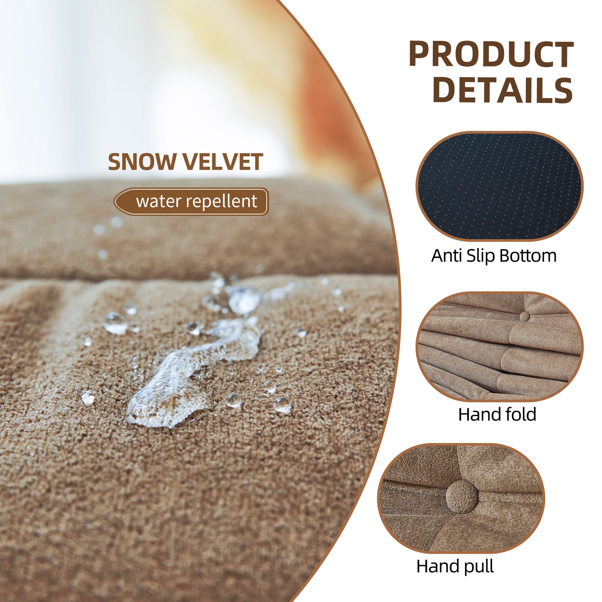 Floor Sofa Bean Bag Chair For Adults Fireside Bean Bag Lounger Memory Foam Chair For Home, Office, Apartment Or Gaming Venue Matte Brown Polyester Primary Living Space Firm Art Deco Armless Foam Polyester Blend