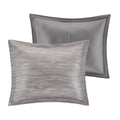 7 Piece Printed Seersucker Comforter Set Grey Cal King California King Grey Polyester
