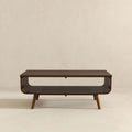 Alice Coffee Table Walnut Brown Leather