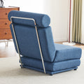 Single Sofa Chair Foldable Single Sofa Bed With Pillow,Portable Foldable Sofa Bed,Leisure Sofa Chair,Easy To Store,Made Ofand Wearable Linen Blue Modern Foam Linen