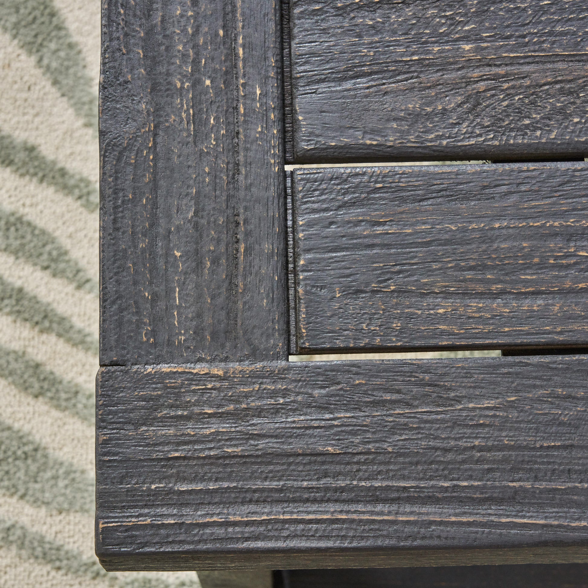 Nestor Bench, Dark Grey Dark Grey Acacia Wood