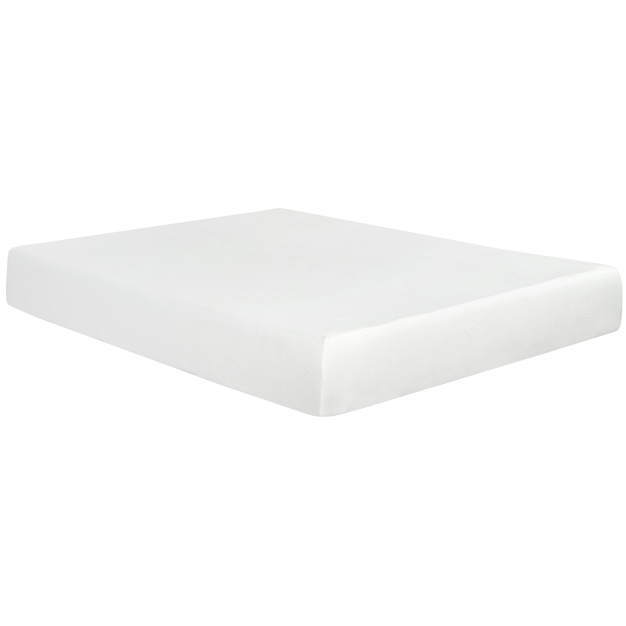 Super Plush 10 In. Medium Gel Memory Foam Mattress For King Size Bed In A Box Withwhite Aloe Vera Cover White Bedroom Modern Memory Foam Polyester King
