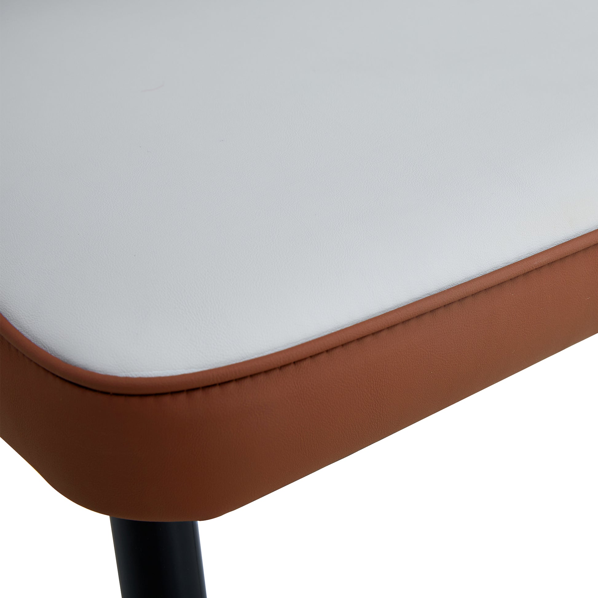 Table And Chair Set.Modern Rectangular Dining Table With Black Textured Stickers Glass Tabletop And Gold Plated Metal Legs.Paried With 4 Comfortable Chairs With Pu Seats And Black Metal Legs. Black Gold,Brown,Light Gray Seats 4 Glass Metal