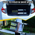 8.5Ft Telescopic Ladder, Telescopic Aluminum Alloy Multi Purpose Folding Telescopic Ladder With Hooks And Triangular Support Frame, Suitable For Outdoor Work At Home Or Rv Antique Silver Aluminium