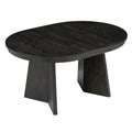 Retro Extendable Dining Table With A 16 Inch Middle Leaf For Dining Room And Kitchen Espresso Espresso Solid Wood Mdf