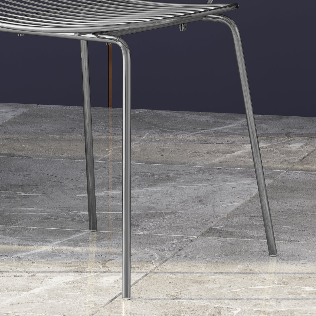 Dining Chair Gunmetal Iron