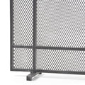 Fire Screen Black Silver Iron