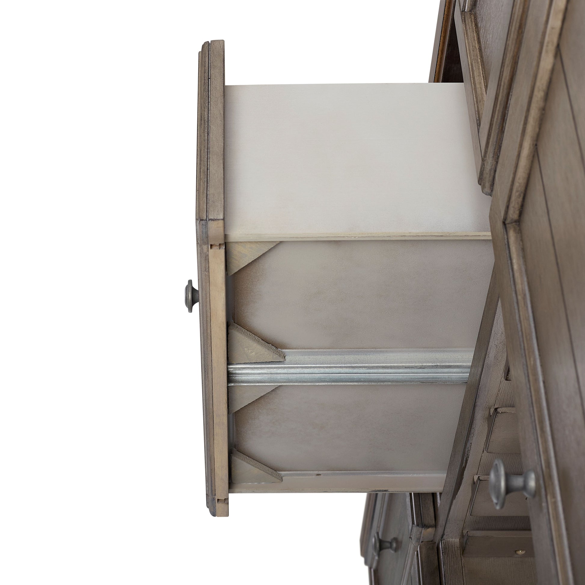 Rustic Two Tone Sever W Powerpack Gray Solid Wood Mdf