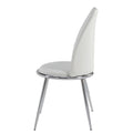 White And Chrome Tight Back Side Chairs Set Of 2 White Primary Living Space Contemporary Foam Fabric Metal