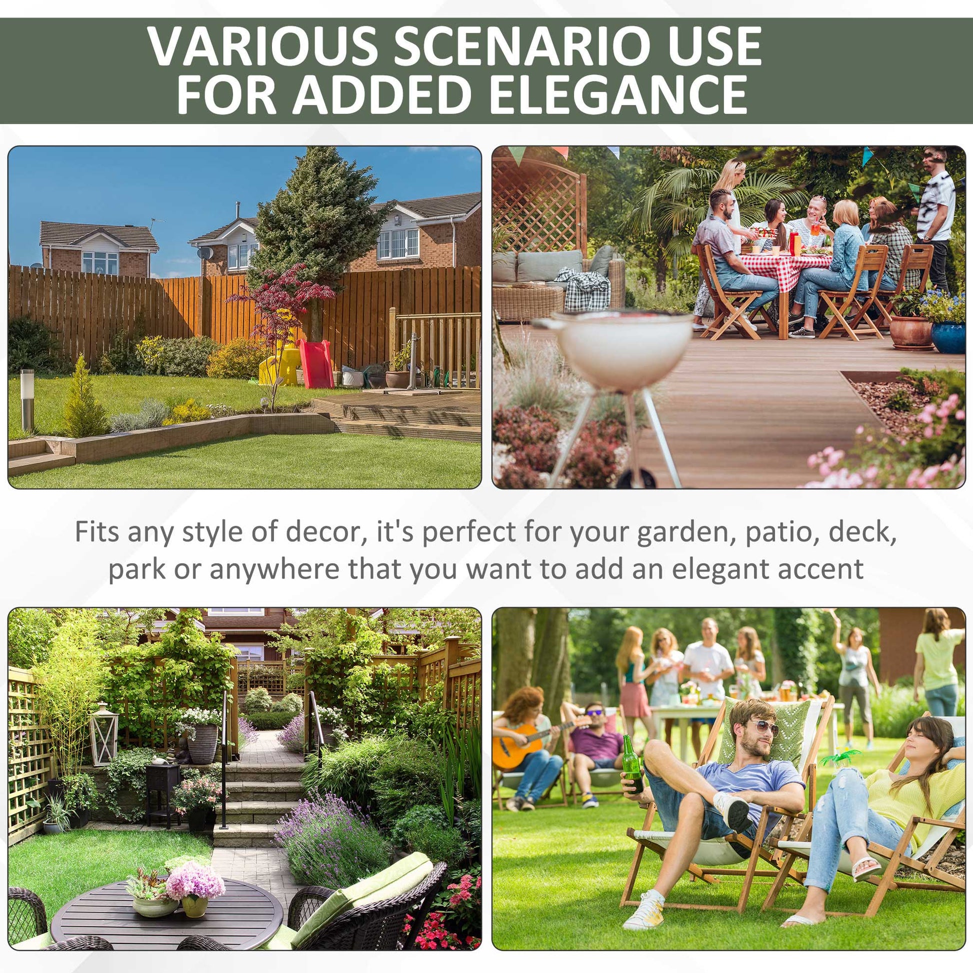 Outsunny 13" X 18" Ceramic Garden Stool With Woven Lattice Design & Glazed Strong Materials Decorative End Table, Green Green Porcelain