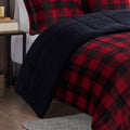 Plush To Sherpa Down Alternative Comforter Set King Multicolor Polyester
