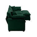 Corduroy Two Seater Sofa With 1 Footrest, L Shaped 2 Seater Sofa With Ottoman For Small Living Spaces, Green Corduroy Sofa Green Corduroy 2 Seat