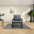 Lounge, Living Room, Office Or The Reception Area Pvc Leather Accent Arm Chair With Extra Thick Padded Backrest And Seat Cushion Sofa Chairs,Non Slip Adsorption Feet,Sturdy Metal Frame,Gray Gray Polyvinyl Chloride