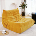 Floor Sofa Bean Bag Chair For Adults Fireside Bean Bag Lounger Memory Foam Chair For Home, Office, Apartment Or Gaming Venue Yellow Polyester Primary Living Space Firm Art Deco Armless Foam Polyester Blend