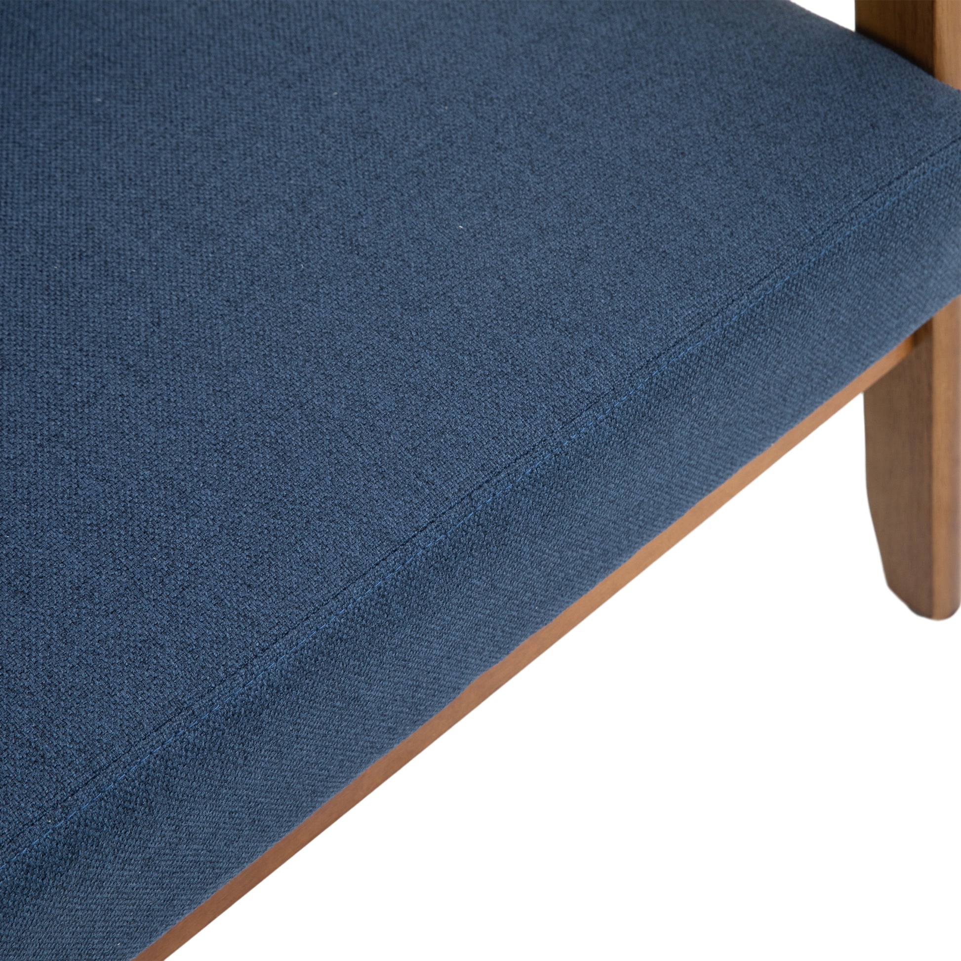 Coolmore Mid Century Modern Solid Loveseat Sofa Upholstered Linen Loveseat, 2 Seat Upholstered Loveseat Sofa Modern Couch Navy Linen 2 Seat