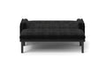 Black 2 Seater Sofa Sleeper With Recline Fuction Black Velvet Metal Primary Living Space Medium Soft Loose Back Pillow Top Arms Foam Fabric Metal 2 Seat