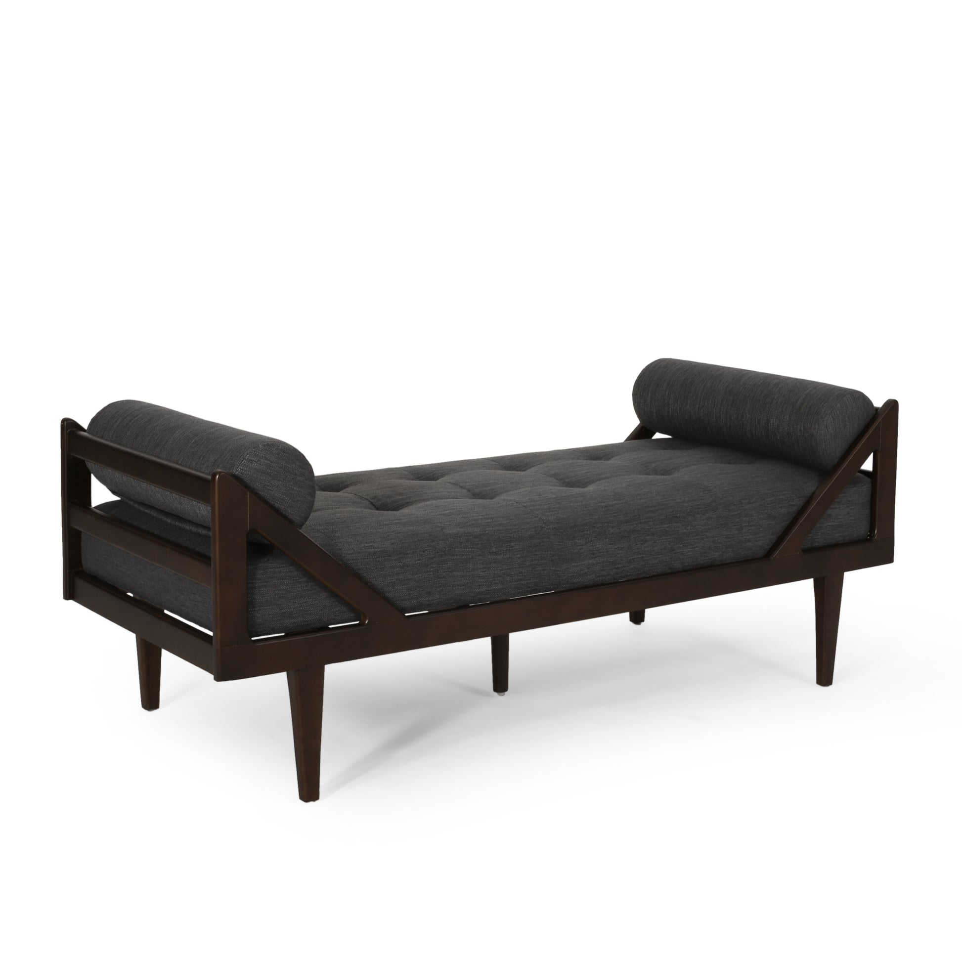 Chaise Lounge Charcoal Fabric
