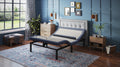 Bt6500 Queen Adjustable Bed Base With Head Foot Tilt And Lumbar Position Adjustment Box Spring Not Required Queen Blue Grey Steel