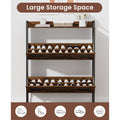 A Shoe Cabinet With 2 Flip Top Drawers, An Entryway Shoe Cabinet, A Narrow Standalone Shoe Rack Cabinet With Metal Legs, Rustic Brown,31.5'' W X 8.5'' D X 39.5'' H. Rustic Brown Particle Board