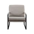 Contemporary Square Metal Frame Accent Chair Mushroom Black Mushroom Steel