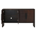 4 Door Large Storage Retro Sideboard With Adjustable Shelves And Long Handles For Kitchen, Dining Room And Living Room Espresso Espresso Mdf