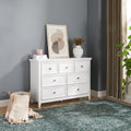 Modern 7 Drawers Dresser 7 Drawers Cabinet,Chest Of Drawers Closet Organizers And Storage Clothes Storage Drawers Cabinet For Living Room, Farmhouse Dresser Organizer White White Mdf