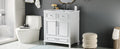 30'' Bathroom Vanity With Resin Sink, Solid Wood Frame Bathroom Storage Cabinet With Soft Closing Doors, Retro Style, White Same As Sw000118Aak White Bathroom Modern Solid Wood Mdf Resin
