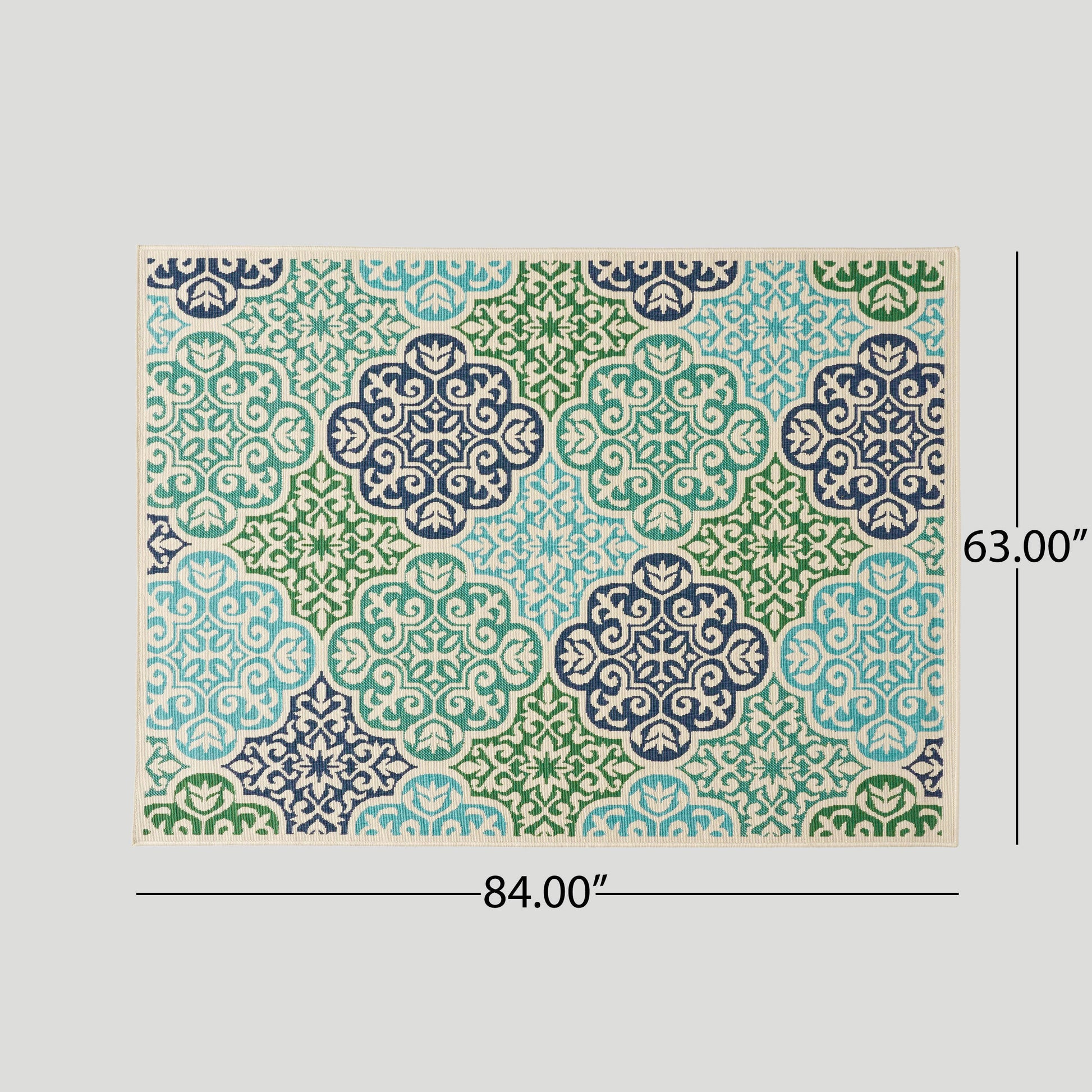 Meridian 1393L 5'3" X 7' Ivory Polypropylene