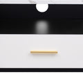 71'' Modern Tv Stand With 2 Cabinets& Open Compartments, Entertainment Center For Tvs Up To 80'', Television Console For Living Room, Bedroom, Home Theatre White Black Primary Living Space 70 79