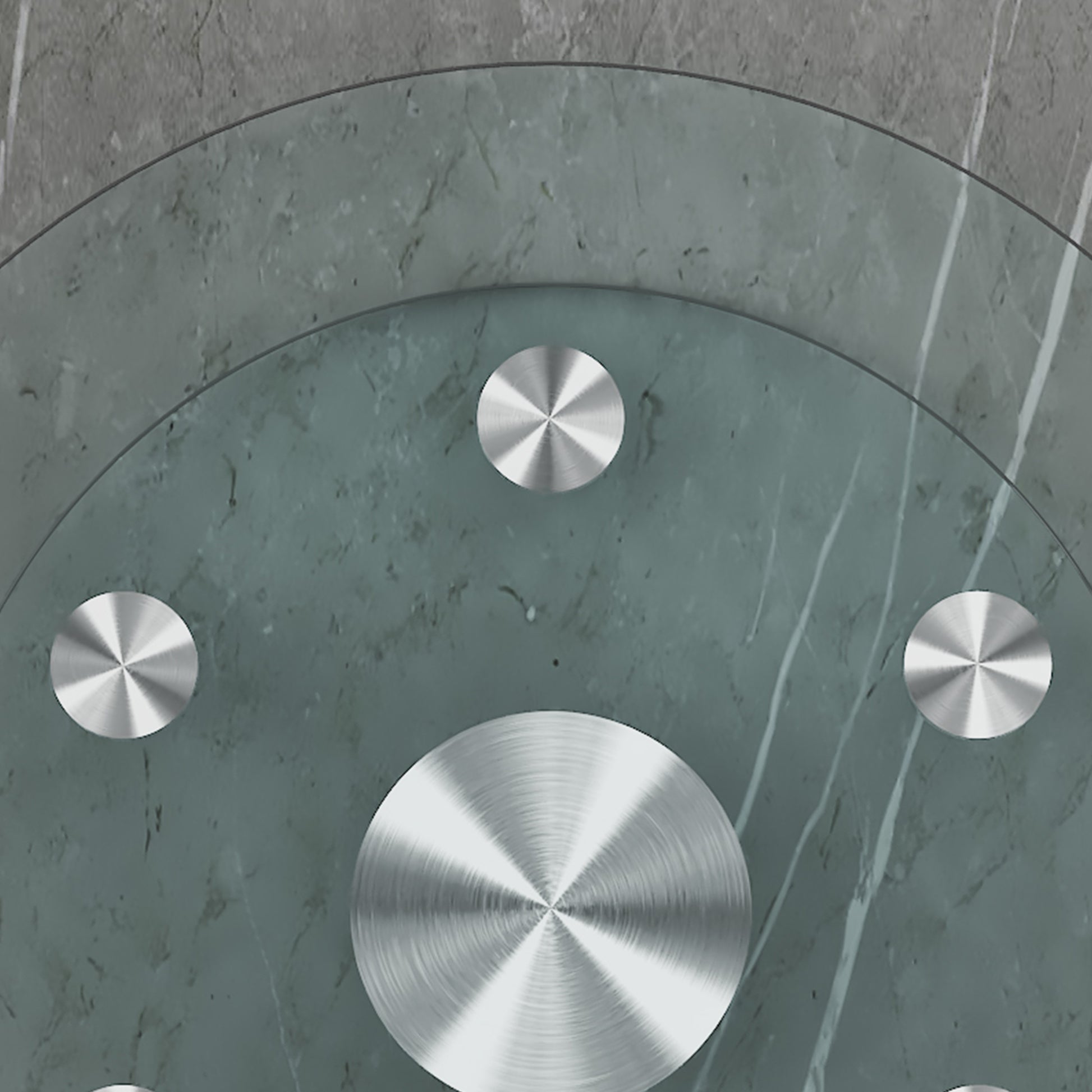 Double Layer Rotatable Round Glass.The Rotatable Design Makes It More Convenient To Retrieve And Place Items.The Upper Glass Has A Diameter Of 24 Inches, While The Lower Glass15 Inches. Transparent Glass