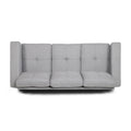 Viviana Three Seater Sofa With Wood Legs Grey Fabric