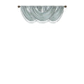 Faux Silk Waterfall Embellished Valance Dusty Aqua 38X46