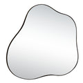 Irregular Cloud Shaped Metal Accent Wall Mirror Black And Silver Art Deco,Modern Metal
