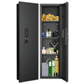 Didital Touch Panel In Wall Safe,Hidden Wall Safe For Rifles And Pistols With Adjustable Shelves,Assembled Storege Safe For Firearm And Valuables Black Digital Black Steel