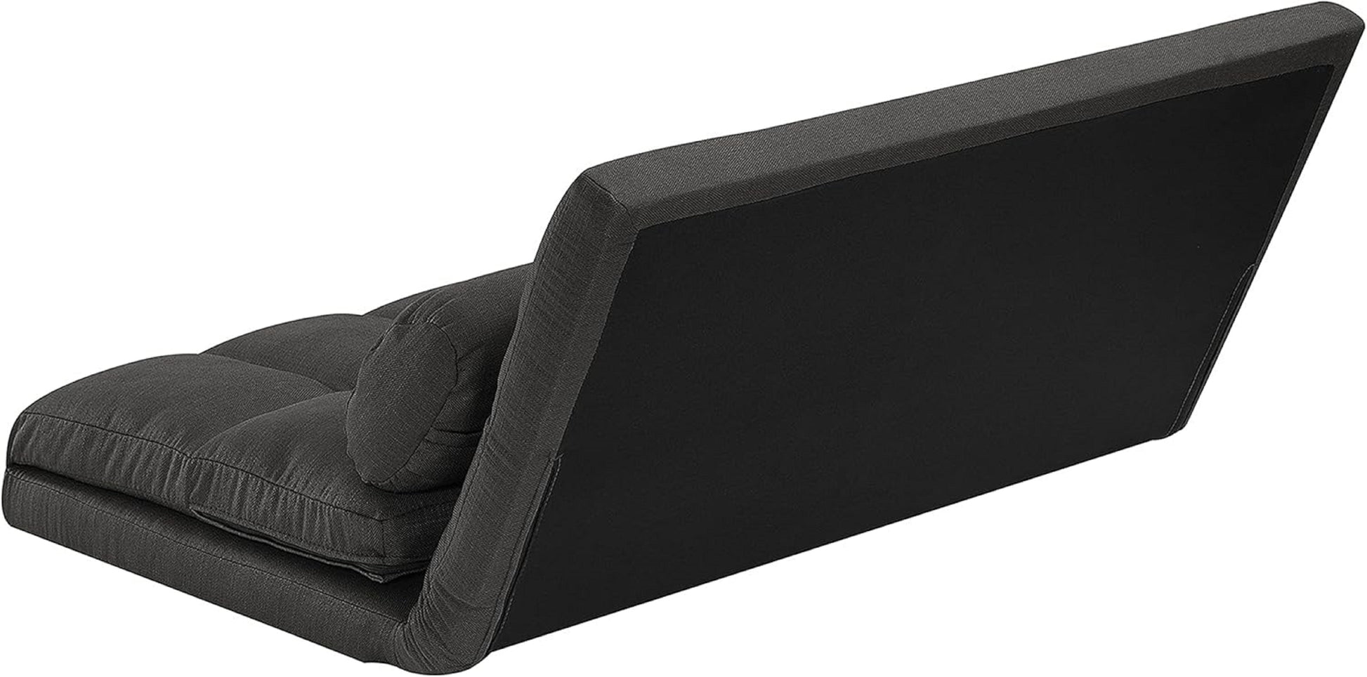 2 Seater Contemporary Foldable Sofa Bed Trifold Foam Mattress Sleeper Chair With Tufted Seat Backrest Convertible Couch W Pillows Grey 1Pc Grey Polyester Primary Living Space Cushion Back Traditional Foam Wood