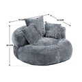 Coolmore Lazy Sofa Durable Comfort Lounger High Back Bean Bag Chair Couch With Three Pillows For Adults And Kids, Indoor & Outdoor, Single Gaming Sofa Chair For Bedroom,Office Gray Chenille Gray Foam Chenille 1 Seat