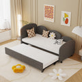 Twin Size Twin Size Bed Frames With An Another Bed Frame, Velvet Upholstered Daybed, Modern Sofa Bed Daybed Frame For Bedroom Living Room, Suitable For Living Room, Kids Room, Bedroom Ddry Gray Dark