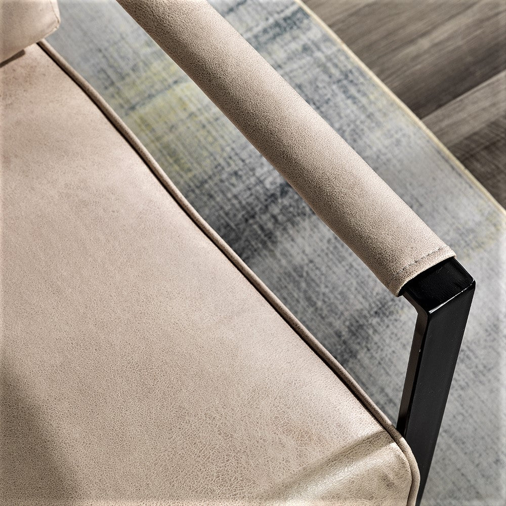 Direct Classic Mid Century Modern Accent Chair With Durable Square Metal Frame, Armchair For Living Room, Bedroom, Home Office In Spotted Microfiber Upholstery, Light Camel Light Camel Microfiber