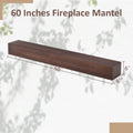 60'' Fireplace Mantel Wooden Wall Mounted Floating Shelf 8
