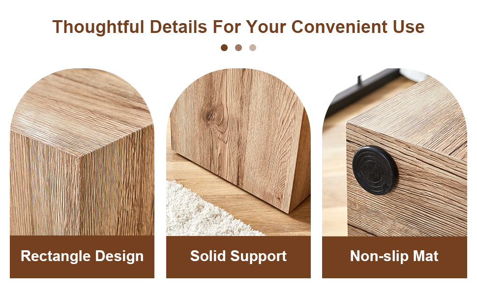 Elevate Your Living Space With This Modern Mdf Coffee Table That Showcases Smooth, Light Wood Color Texture Patterns. It Is Characterized By Stylish Design. Wood Mdf