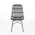Sawtelle Chair Grey Rattan Metal